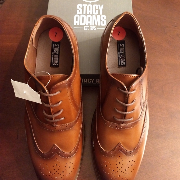 Stacy Adams Shoes | Stacy Adams Wingtip Dress Shoes Nwt Size 7 | Color: Brown | Size: 7 | Tjudaco's Closet